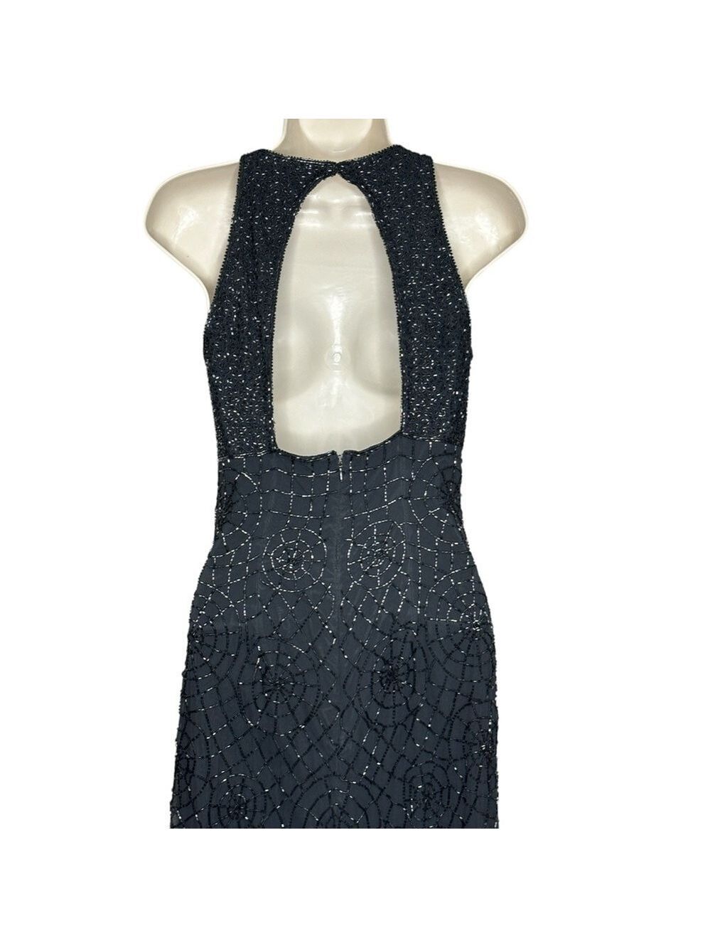 Sean Collection Vintage Beaded Elegant Black Evening Gown‎ Women’s Size Small - Picture 6 of 14
